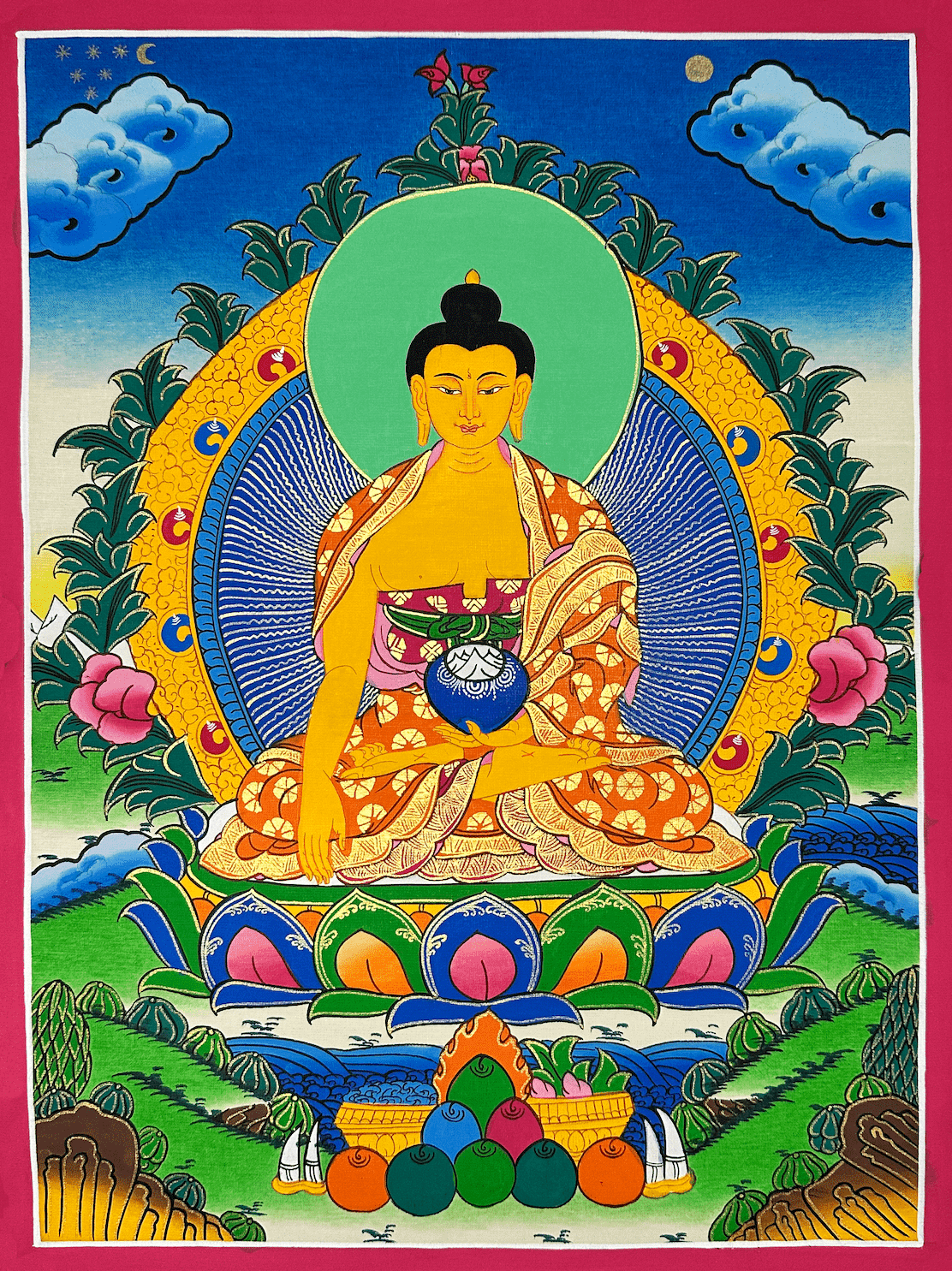 Amithabh Buddha Thangka – Colorful